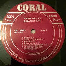 Buddy Holly : Buddy Holly's Greatest Hits (LP, Comp, Mono)
