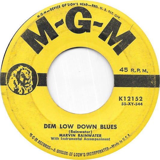 Marvin Rainwater : Dem Low Down Blues (7", Single)