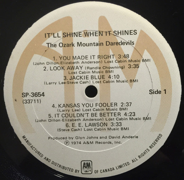 The Ozark Mountain Daredevils : It'll Shine When It Shines (LP, Album)