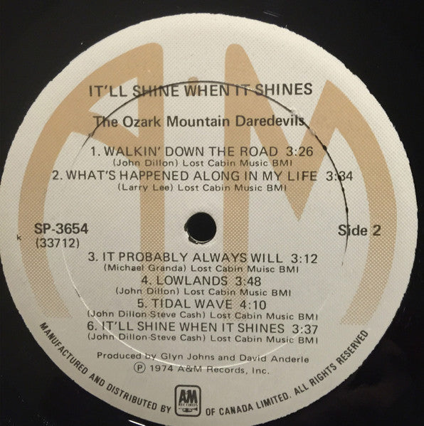 The Ozark Mountain Daredevils : It'll Shine When It Shines (LP, Album)