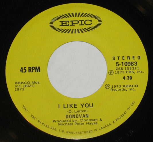 Donovan : I Like You (7", Single)