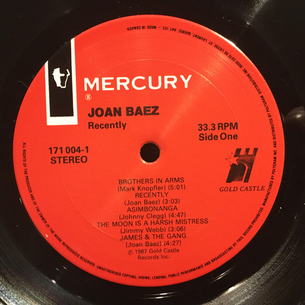 Joan Baez : Recently (LP, Album)