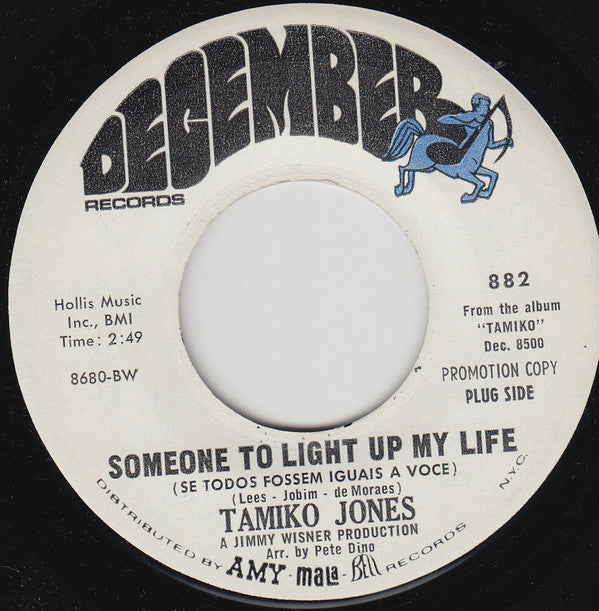 Tamiko Jones : Someone To Light Up My Life (Se Todos Fossem Iguais A Voce) (7", Single, Promo)