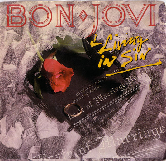 Bon Jovi : Living In Sin (7", Single)
