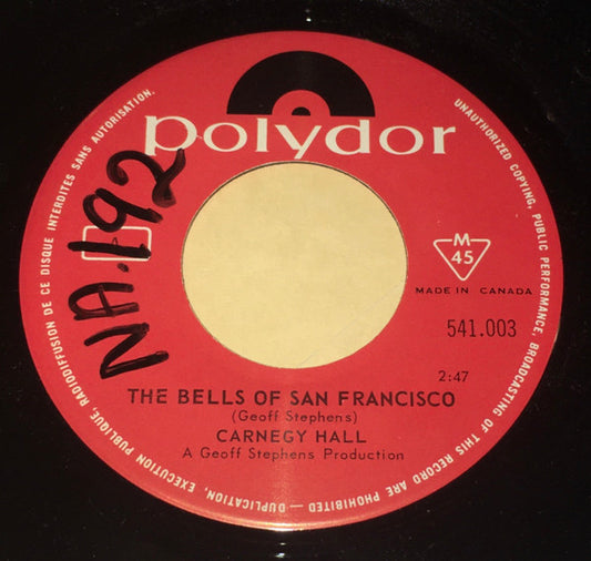Carnegy Hall : The Bells Of San Francisco (7", Single, Mono)