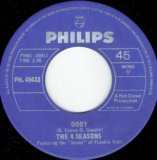 The Four Seasons : Beggin' / Dody (7")