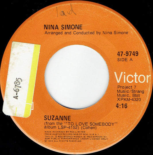 Nina Simone : Suzanne / Turn! Turn! Turn! (7")