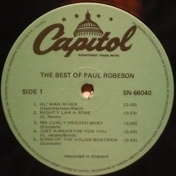 Paul Robeson : The Best Of Paul Robeson (LP, Comp, RE)
