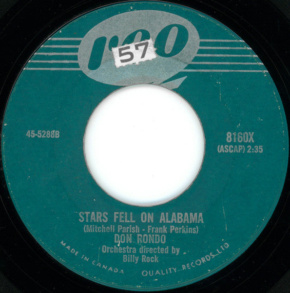 Don Rondo : White Silver Sands / Stars Fell On Alabama (7", Single)