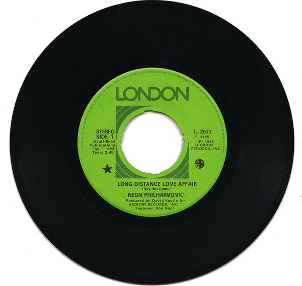 The Neon Philharmonic : Long Distance Love Affair / Makin' Out the Best I Can (7", Single)