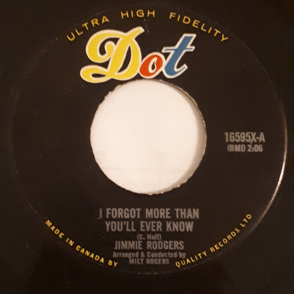 Jimmie Rodgers (2) : The World I Used To Know (7", Single)