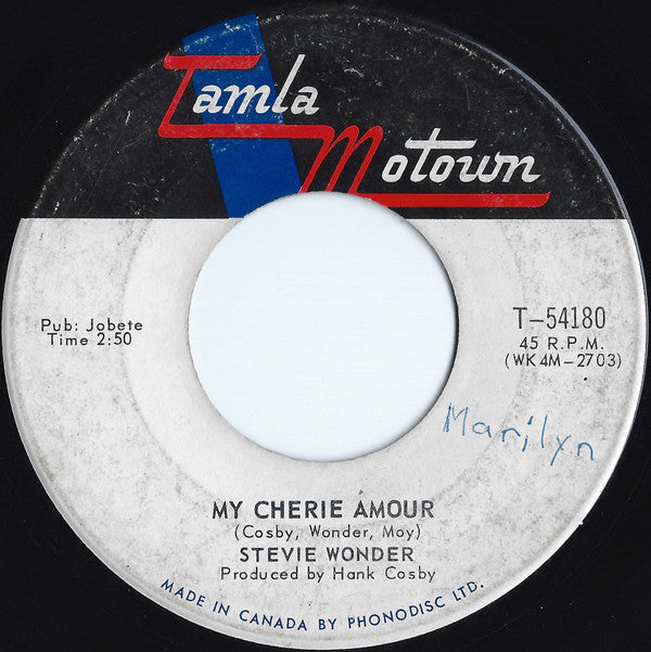 Stevie Wonder : My Cherie Amour / I Don't Know Why (7", Single)