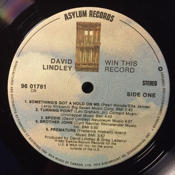 David Lindley And El Rayo-X : Win This Record! (LP, Album)