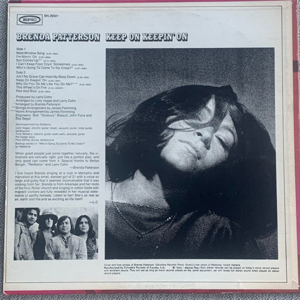 Brenda Patterson : Keep On Keepin' On (LP)