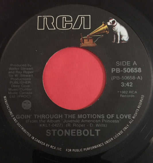 Stonebolt : Goin' Through The Motions Of Love (7", Single)