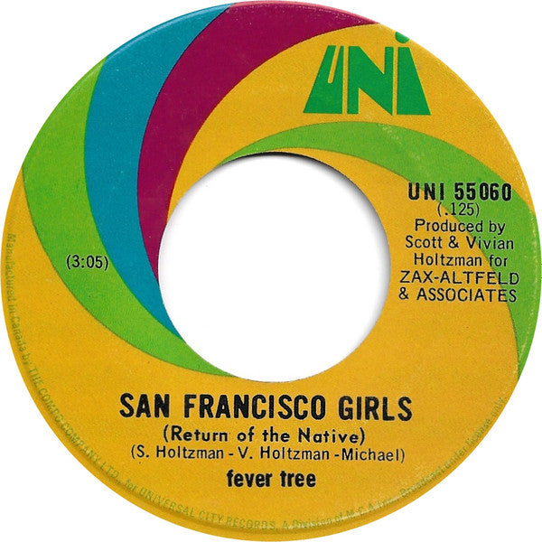 Fever Tree : San Francisco Girls (7", Single, Mono)
