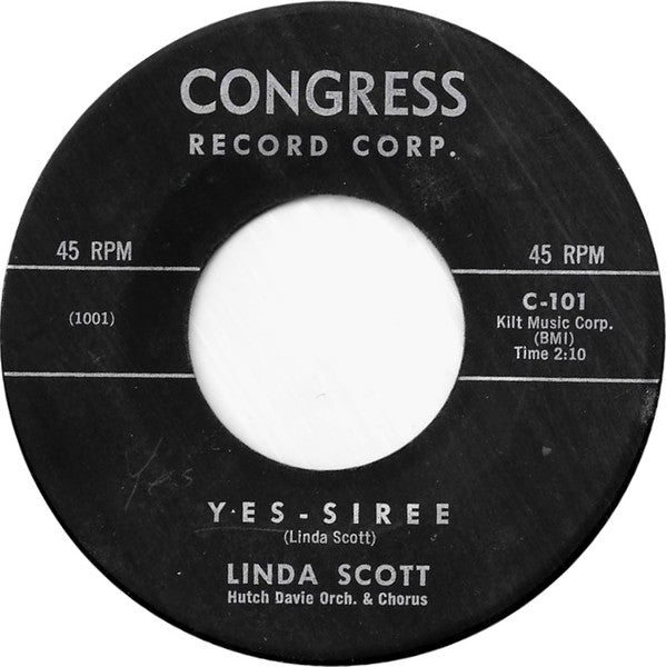Linda Scott With Hutch Davie Orch. & Chorus* : Town Crier / Yessiree (7", Single)