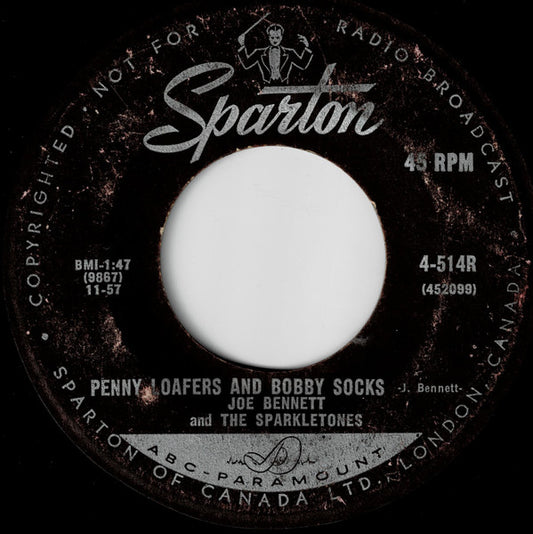 Joe Bennett And The Sparkletones : Penny Loafers And Bobby Socks / Rocket (7", Single)