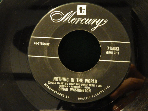 Dinah Washington : Unforgettable / Nothing In The World (Could Make Me Love You More Than I Do) (7", Single)