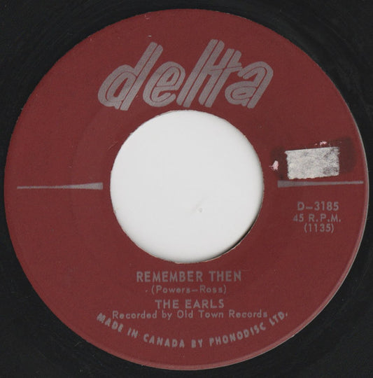 The Earls : Remember Then (7", Single)