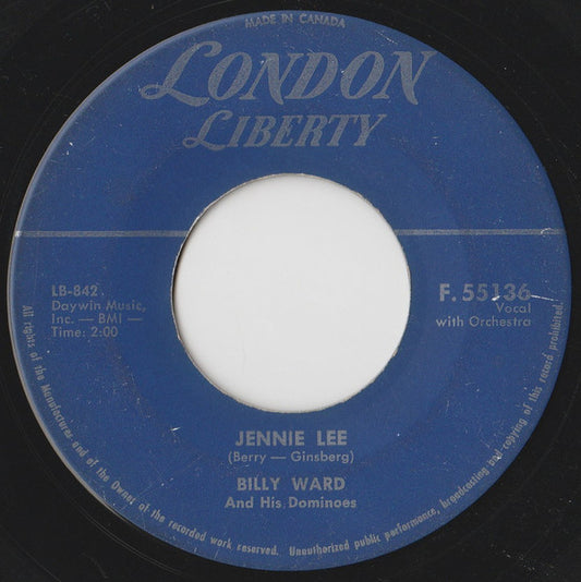Billy Ward And His Dominoes : Jennie Lee / Music, Maestro, Please! (7")