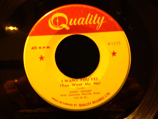 Ginny Wright : I Love You  (7", Single)