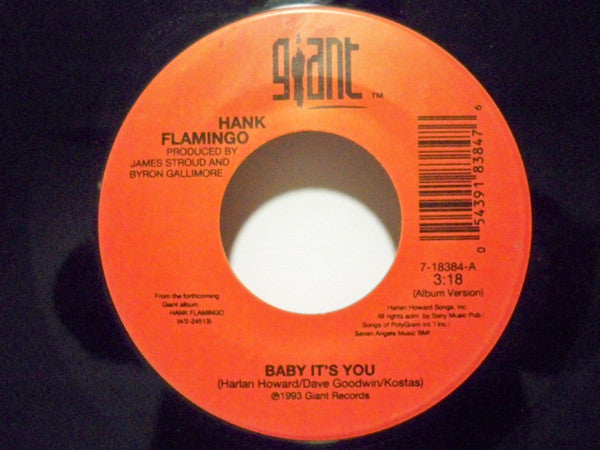 Hank Flamingo : Baby It's You (7", Single)