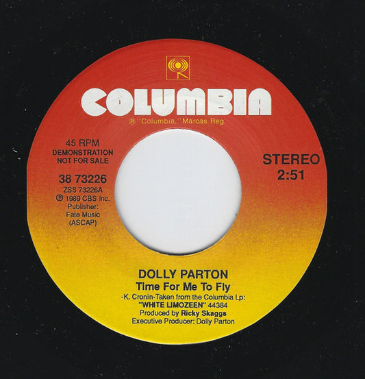 Dolly Parton : Time For Me To Fly (7", Promo)