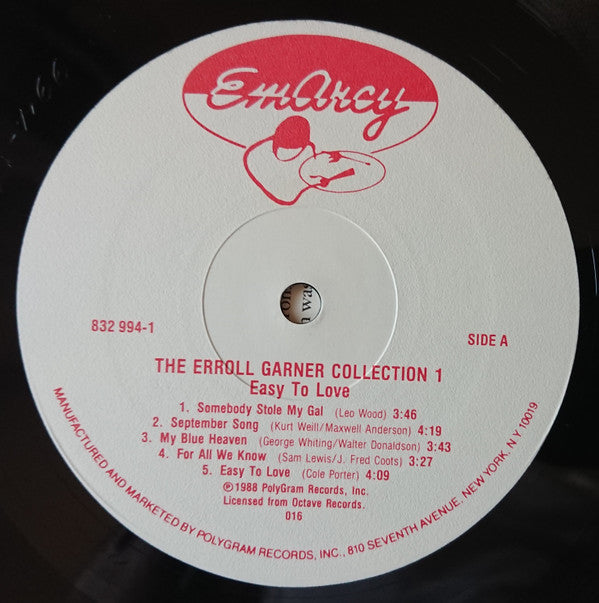 Erroll Garner : The Erroll Garner Collection - Volume 1: Easy To Love (LP, Comp, RM)