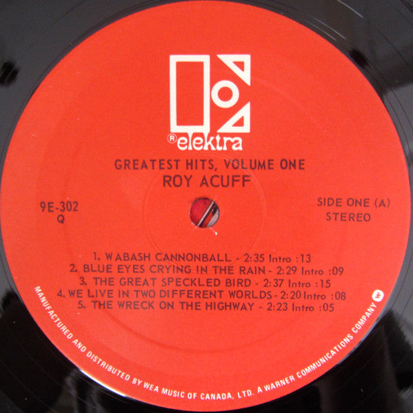 Roy Acuff : Greatest Hits Volume One (2xLP, Comp)