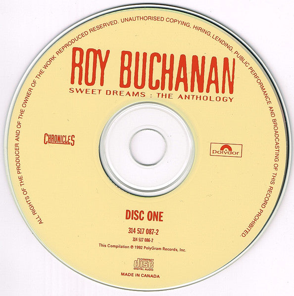 Roy Buchanan : Sweet Dreams: The Anthology (2xCD, Comp)