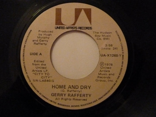 Gerry Rafferty : Home And Dry (7", Single)