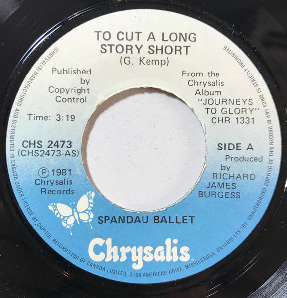 Spandau Ballet : To Cut A Long Story Short (7")