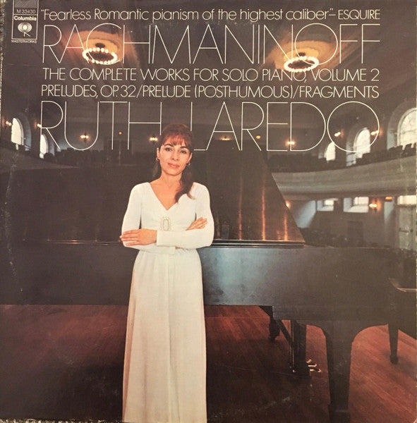 Ruth Laredo : Rachmaninoff, The Complete Works For Solo Piano, Volume 2, Ruth Laredo (LP, Album)