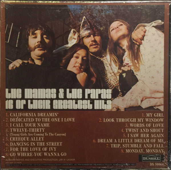 The Mamas & The Papas : 16 Of Their Greatest Hits (LP, Comp)