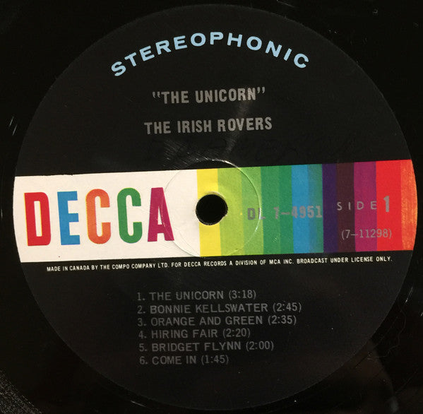 The Irish Rovers : The Unicorn (LP, Album)