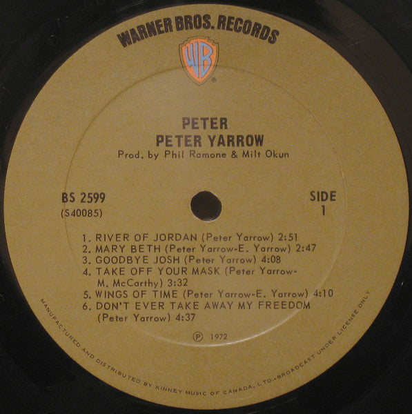 Peter Yarrow : Peter (LP, Album)