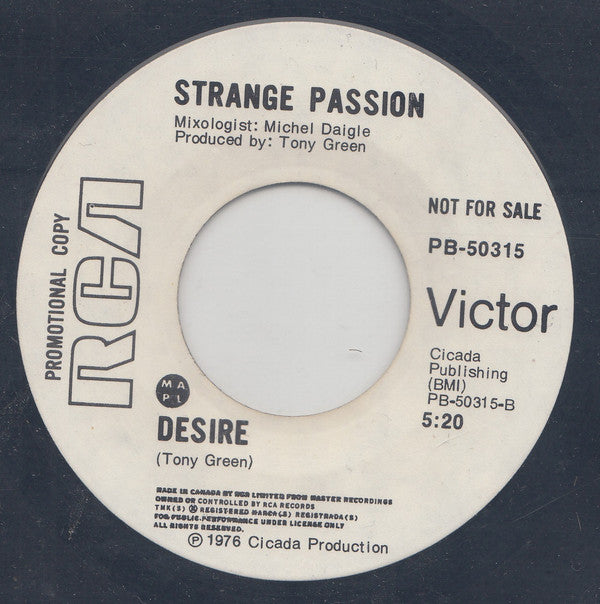 Strange Passion : Desire (7", Promo)