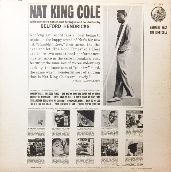 Nat King Cole : Ramblin' Rose (LP, Album, RE)