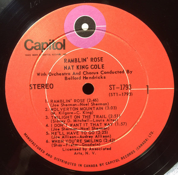 Nat King Cole : Ramblin' Rose (LP, Album, RE)
