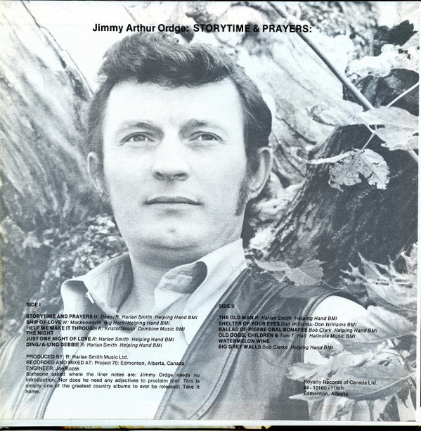 Jimmy Arthur Ordge : Storytime & Prayers (LP, Album)