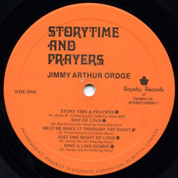 Jimmy Arthur Ordge : Storytime & Prayers (LP, Album)
