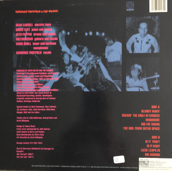 Barrence Whitfield And The Savages : Live Emulsified (LP, Album)