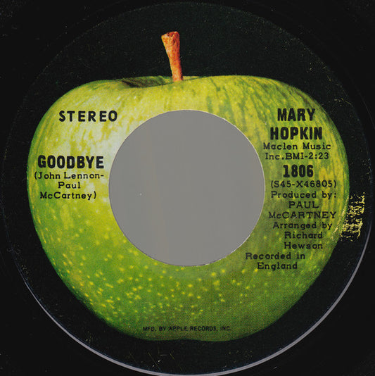 Mary Hopkin : Goodbye / Sparrow (7", Single)