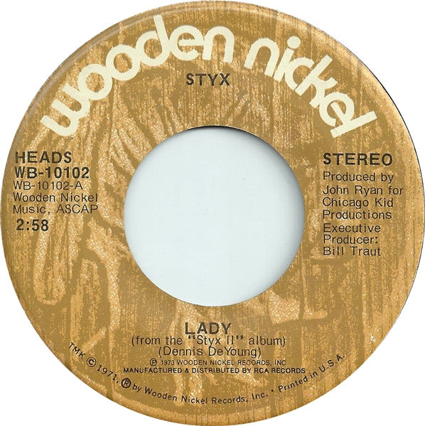 Styx : Lady (7", Single, Hol)
