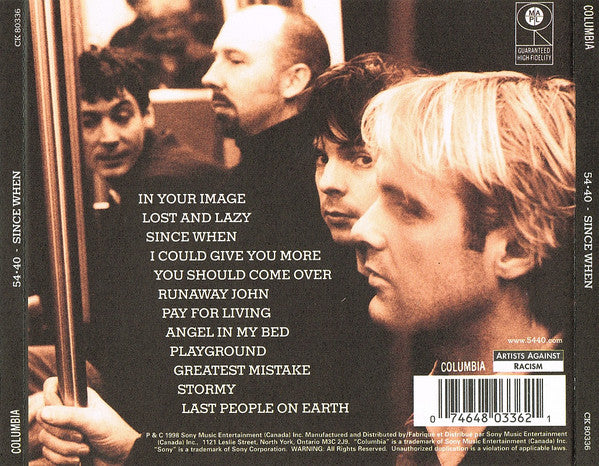 54-40 : Since When (CD, Album)
