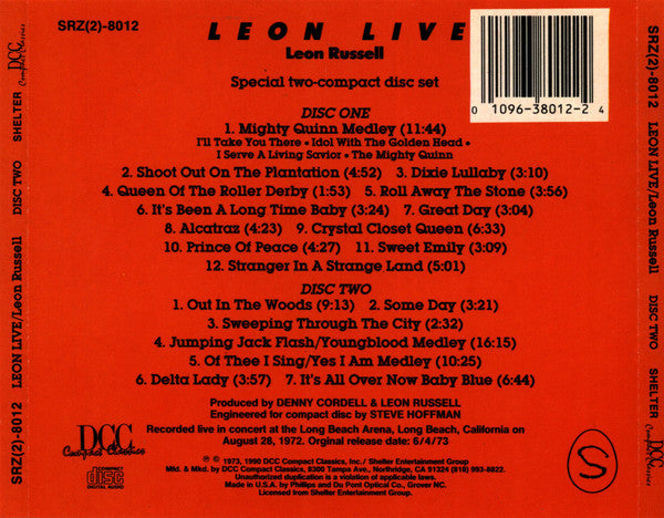Leon Russell : Leon Live (2xCD, Album, RE)