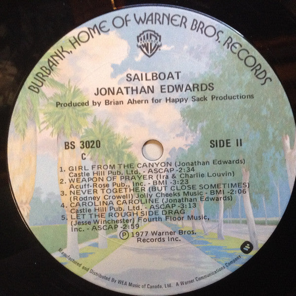 Jonathan Edwards (2) : Sailboat (LP, Album)