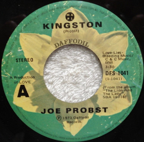 Joe Probst : Kingston / I Ain't No Angel (7")