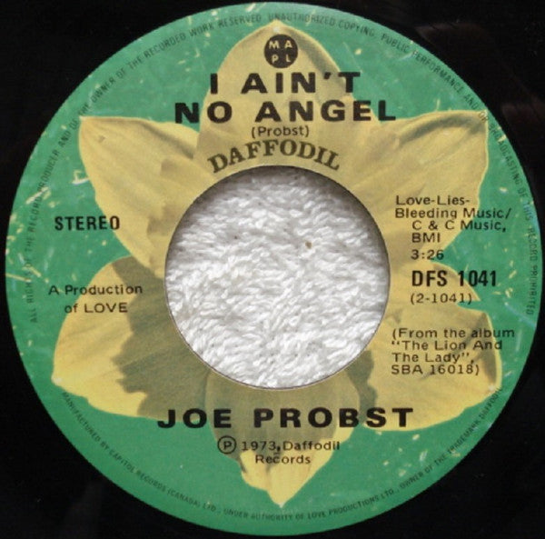 Joe Probst : Kingston / I Ain't No Angel (7")